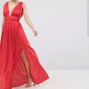 Red ASOS Maxi Dress
